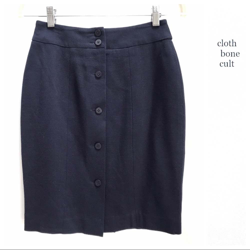 I. MAGNIN 🗝Classic🗝 Navy Wool Career SKIRT
